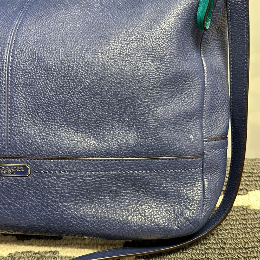 Coach Blue Leather Shoulder Bag - Picture 2 of 7